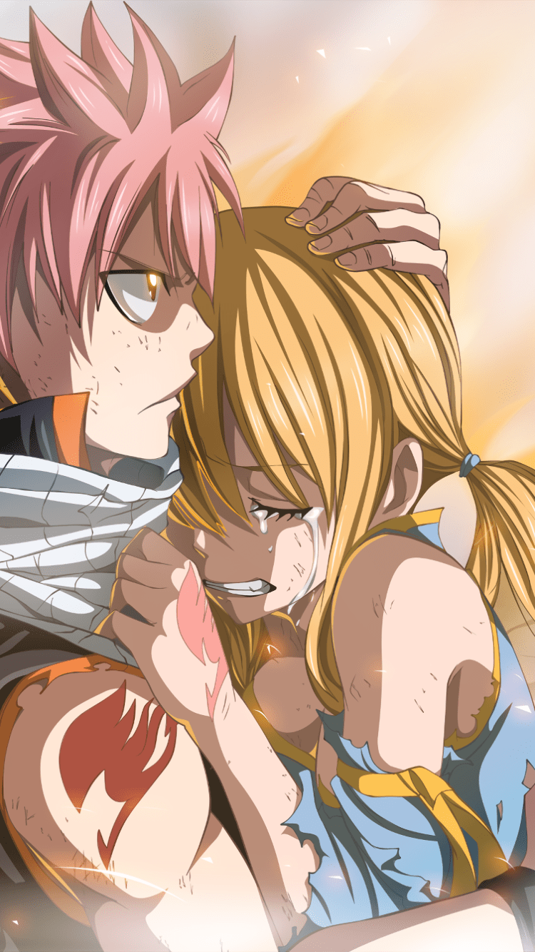 750x1334 Fairy Tail Natsu Lucy Wallpaper