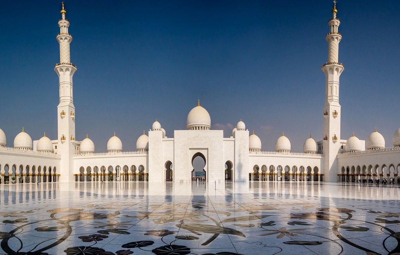 1332x850 Wallpaper Abu Dhabi, UAE, The Sheikh Zayed Grand mosque