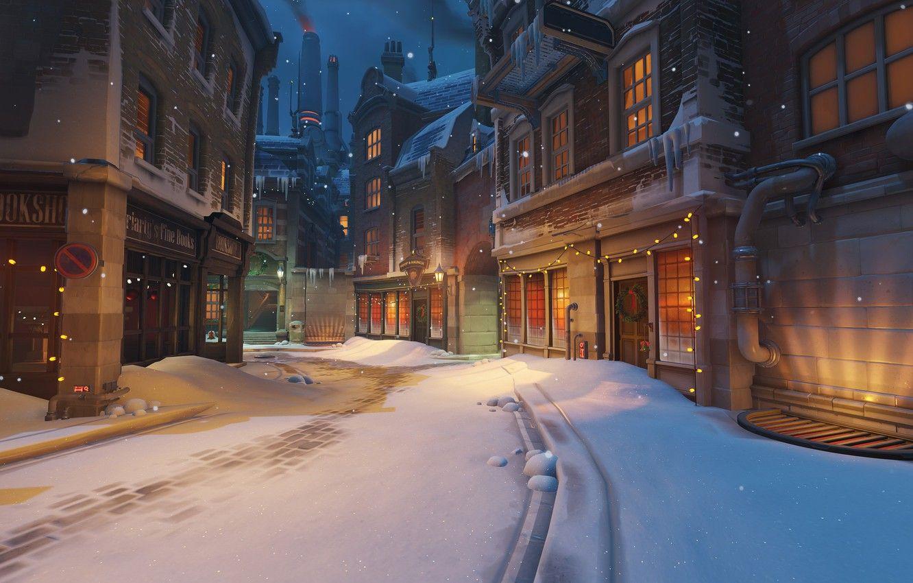 1332x850 Photo Wallpaper Snow, The City, Street, The Game, Home