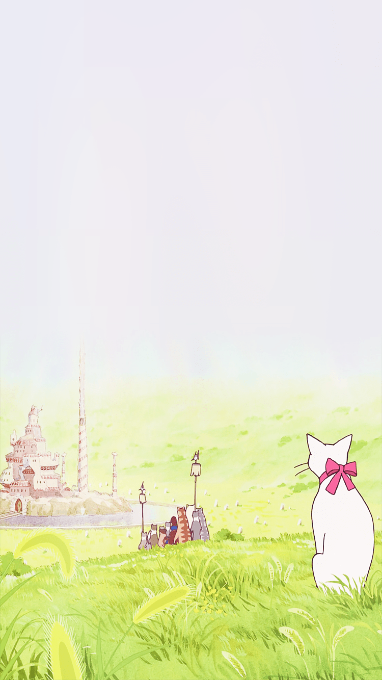 750x1334 The Cat Returns Phone Wallpaper Ghibli Photo