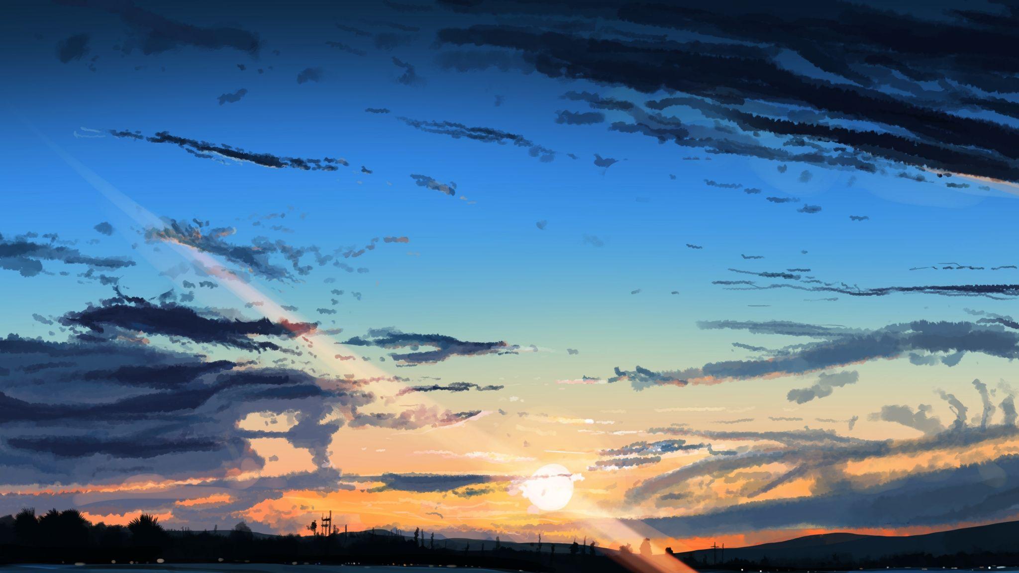 2048x1152 Sky Anime Wallpaper