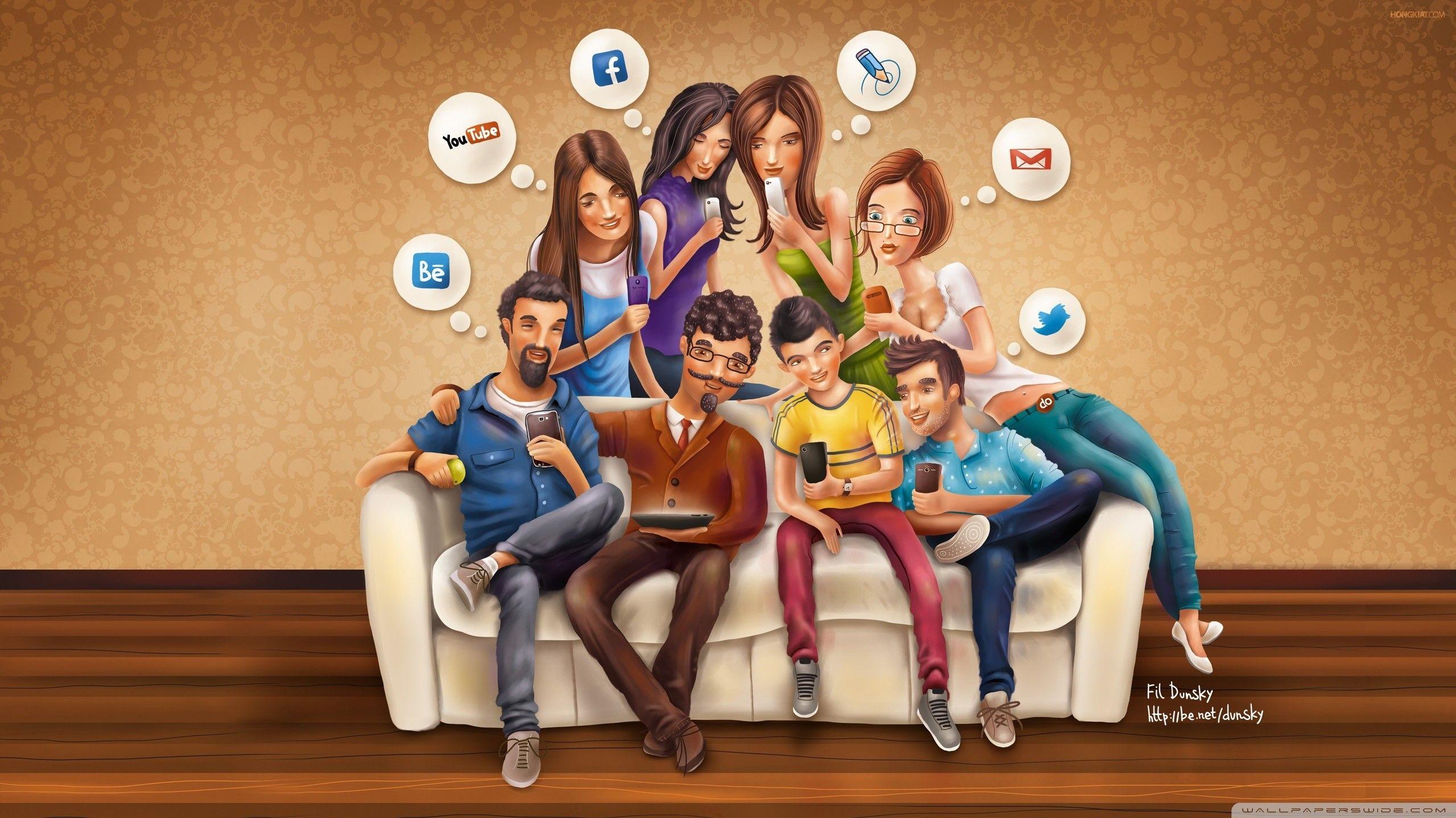 2560x1440 Social Media Wallpaper HD
