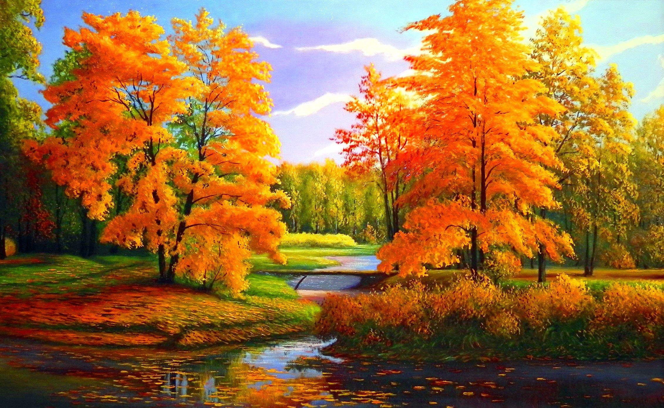 Вот и пришла разноцветная осень. Alan Giana картины осень. Пейзаж осени. Осенний лес для детей. Пейзаж осень для детей.