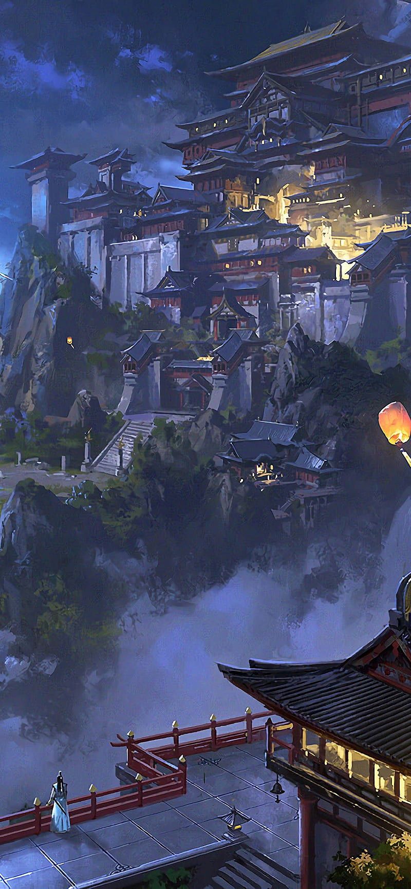 800x1731 HD night city anime wallpaper