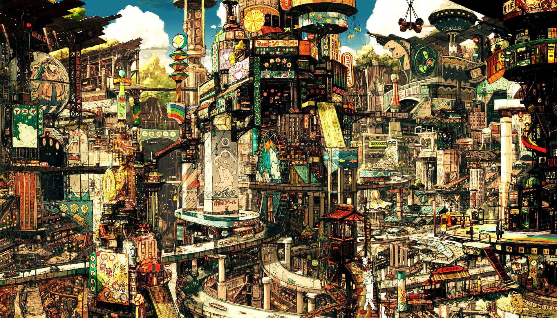 1920x1097 Futuristic_ Cityscape_ Surreal_ Artwork