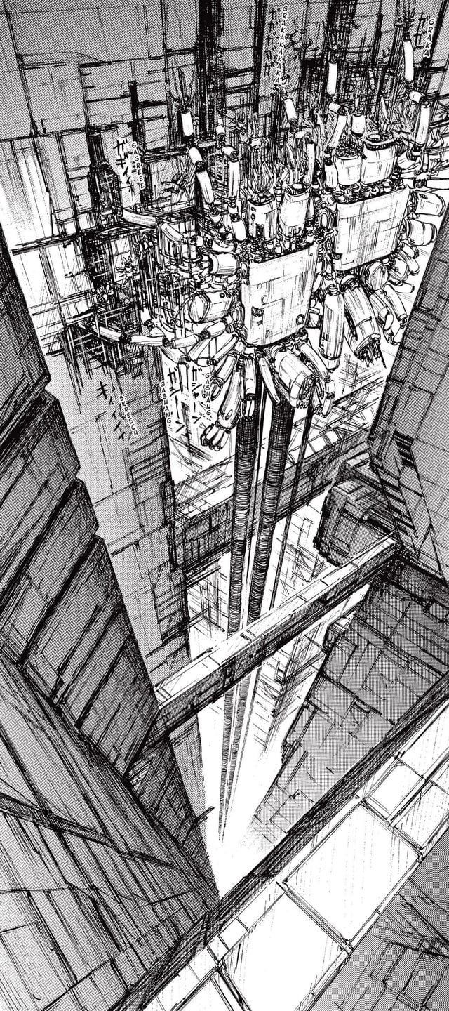 640x1440 Blame! manga wallpaper edits