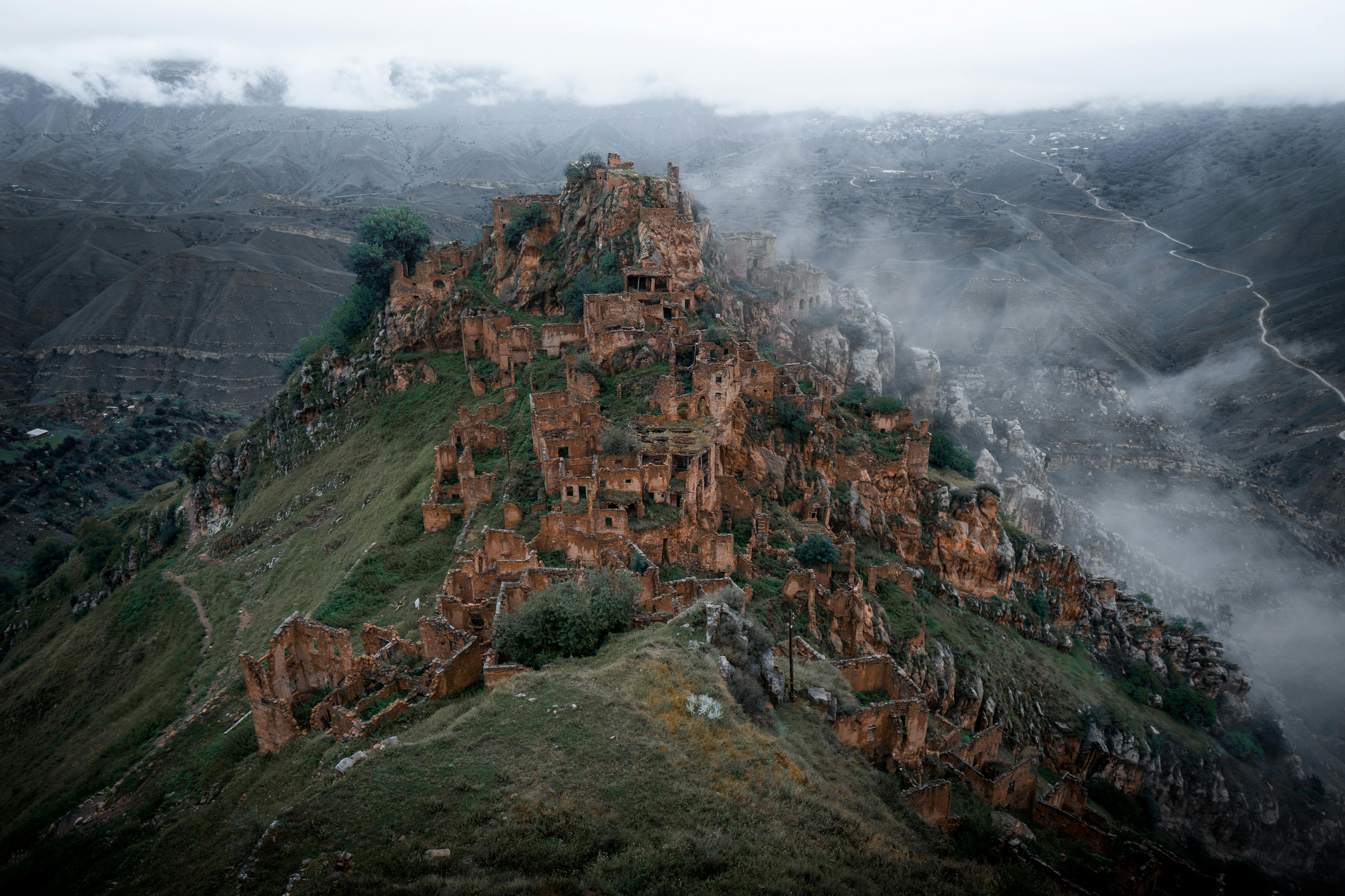 6000x4000 Aerial View of an Abandoned Village