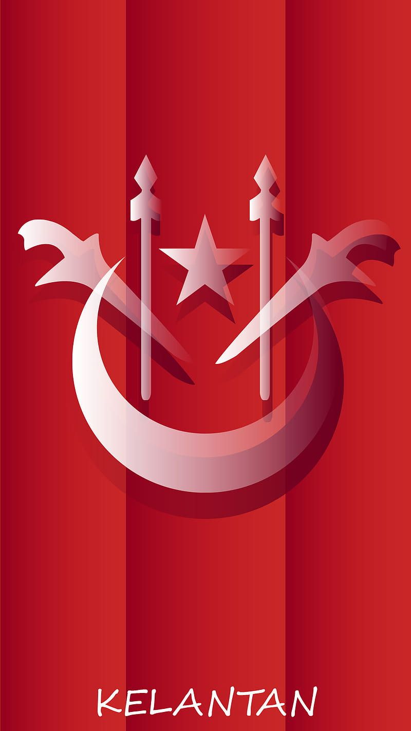 800x1422 Kelantan flag, the red warriors, HD