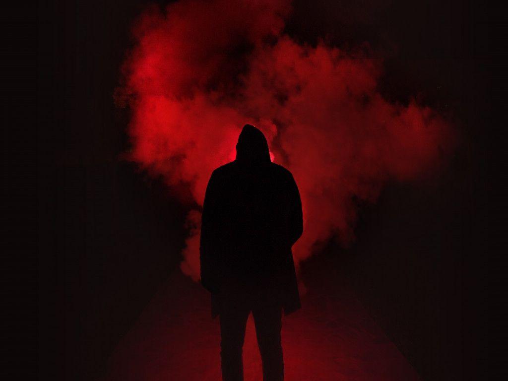 1024x768 Smoke Red Black Wallpaper Image Free Download