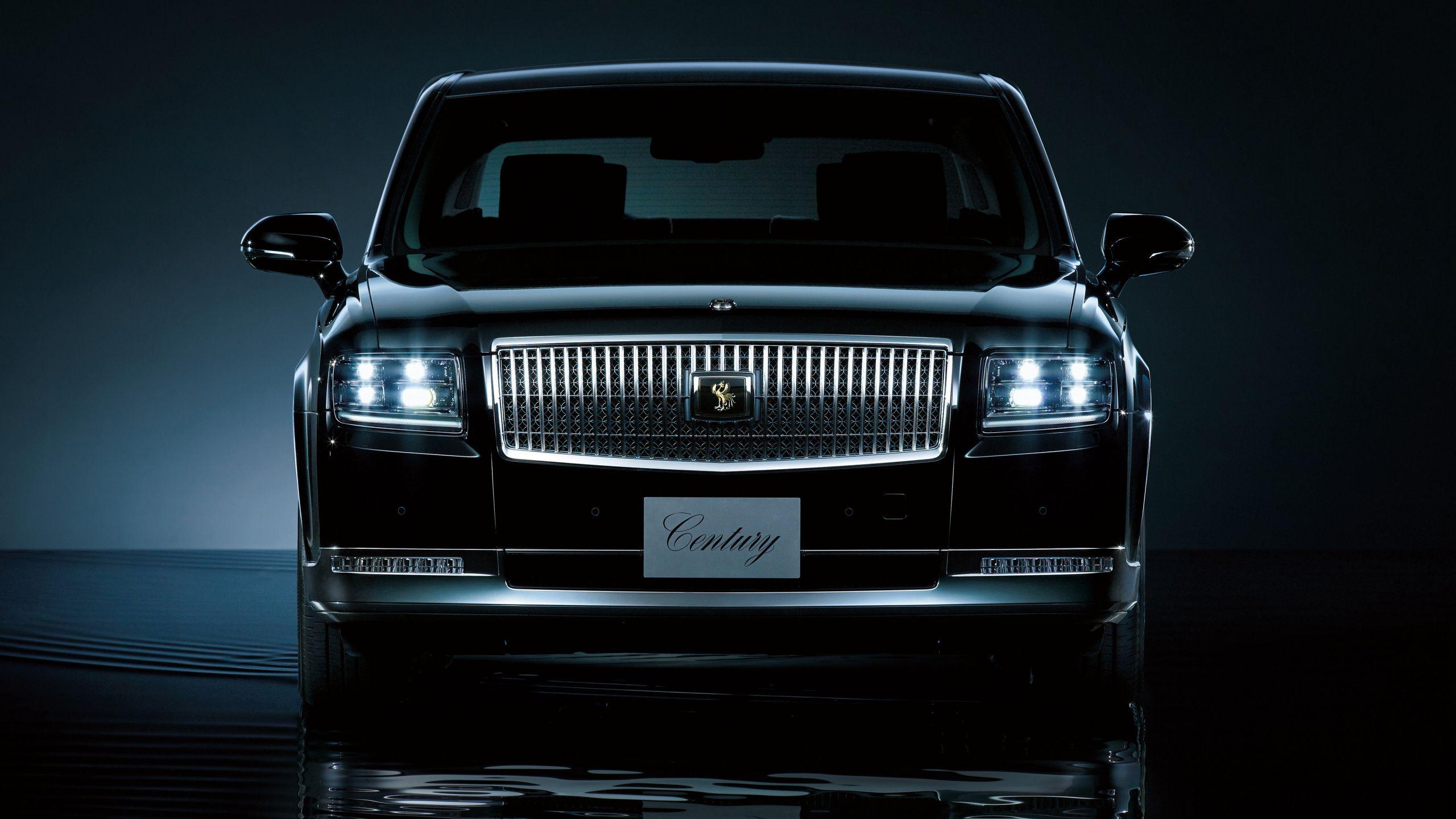 2560x1440 Download 2560x1440 wallpaper front, black, toyota century