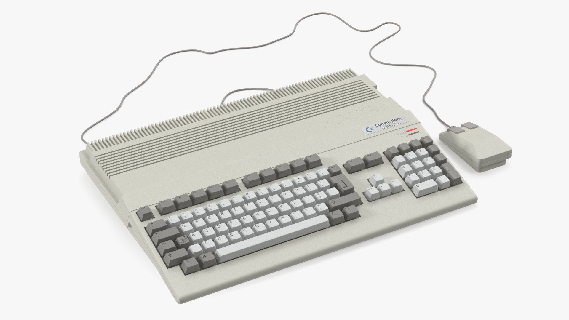 1920x1080 3D Home Computer Commodore Amiga 500 Keyboard