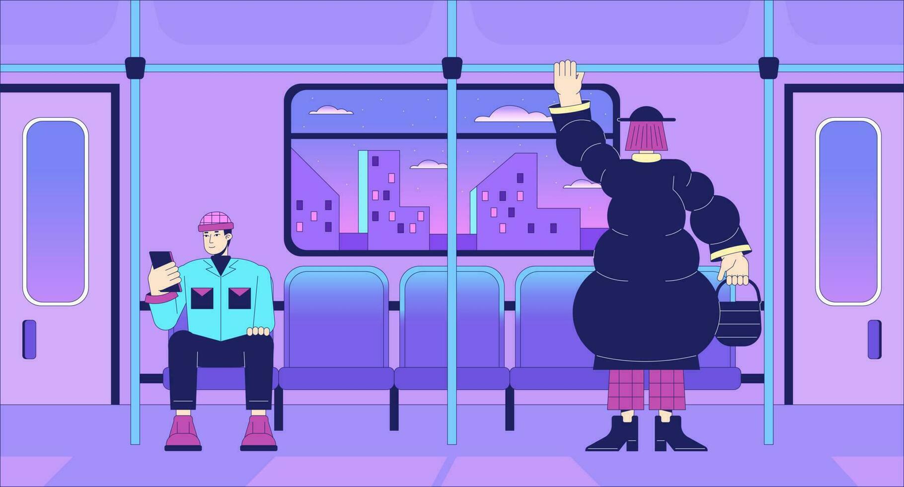 1820x980 Commuter train lo fi chill wallpaper