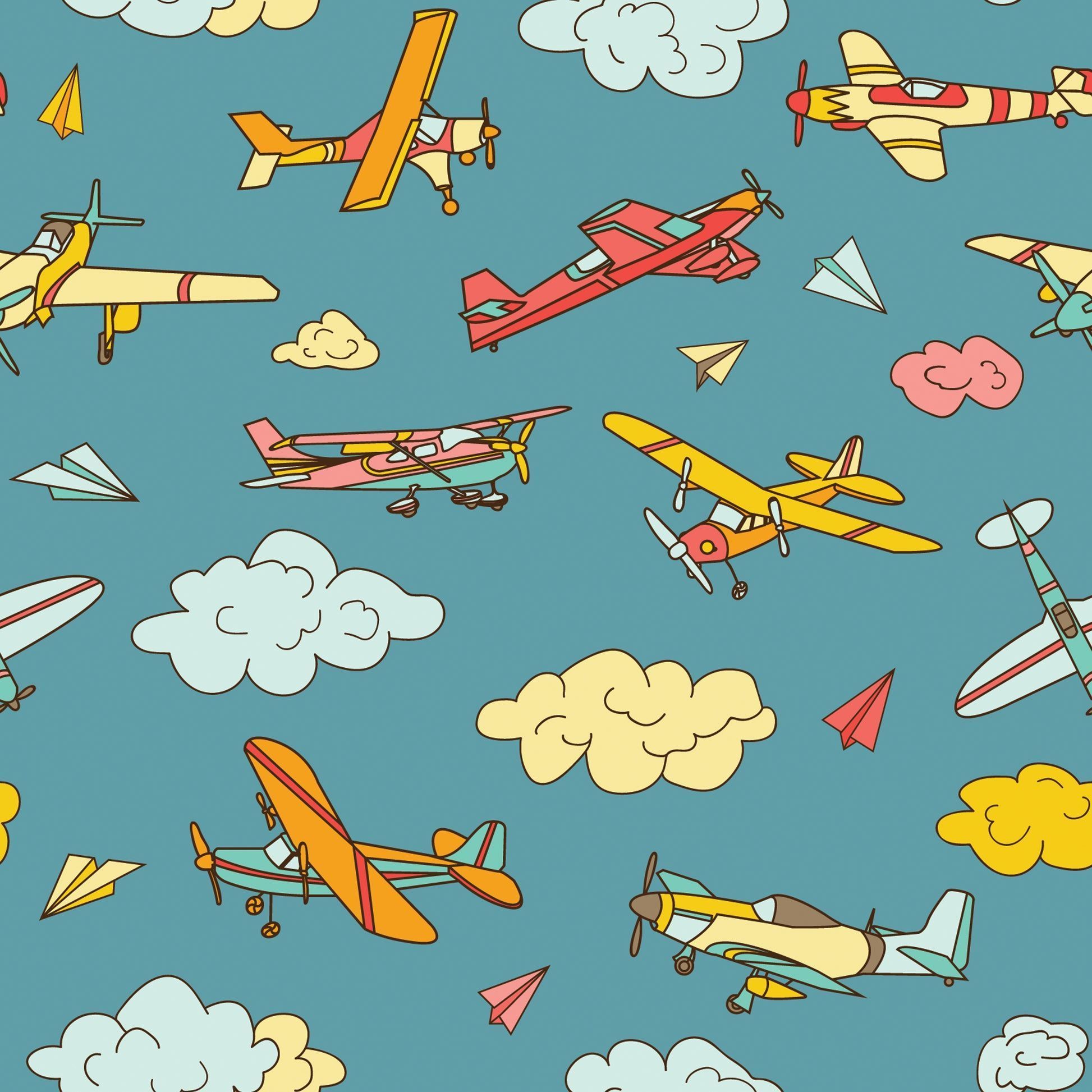 1946x1946 Colorful Airplane Removable Peel