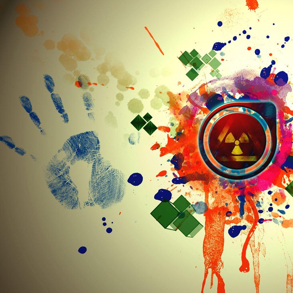 1024x1024 Abstract Art Design iPad Wallpaper Free Download