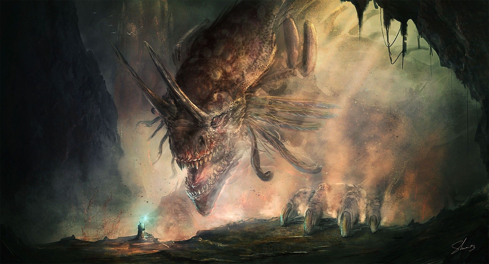1998x1080 Mythical Dragon: A Stunning HD