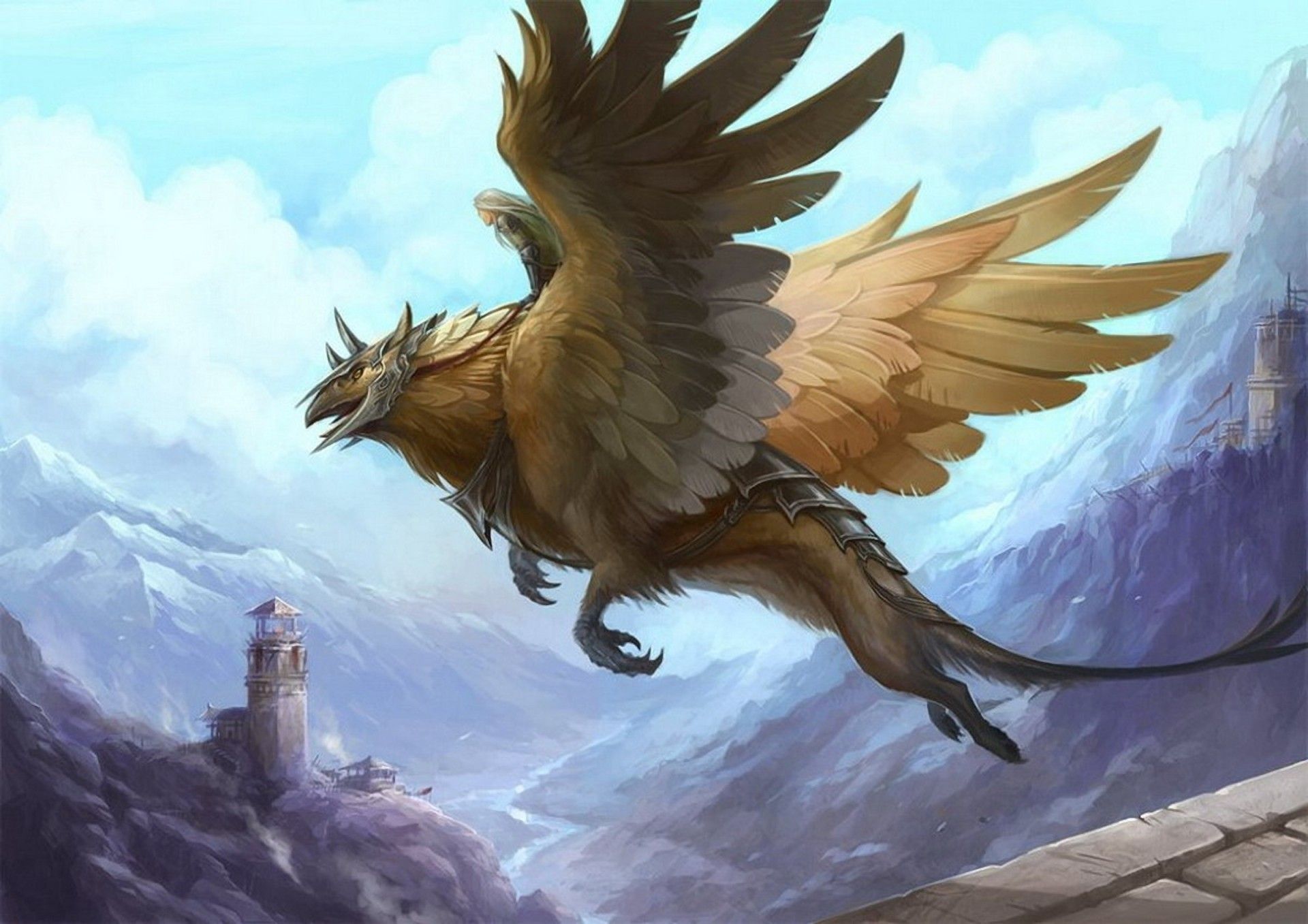 1920x1357 Griffins Mythical Creatures