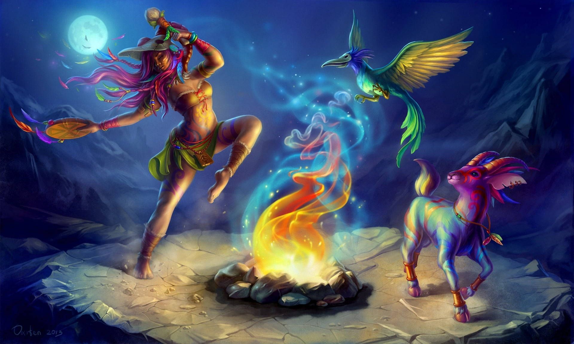 1920x1152 Mythical Creatures Background