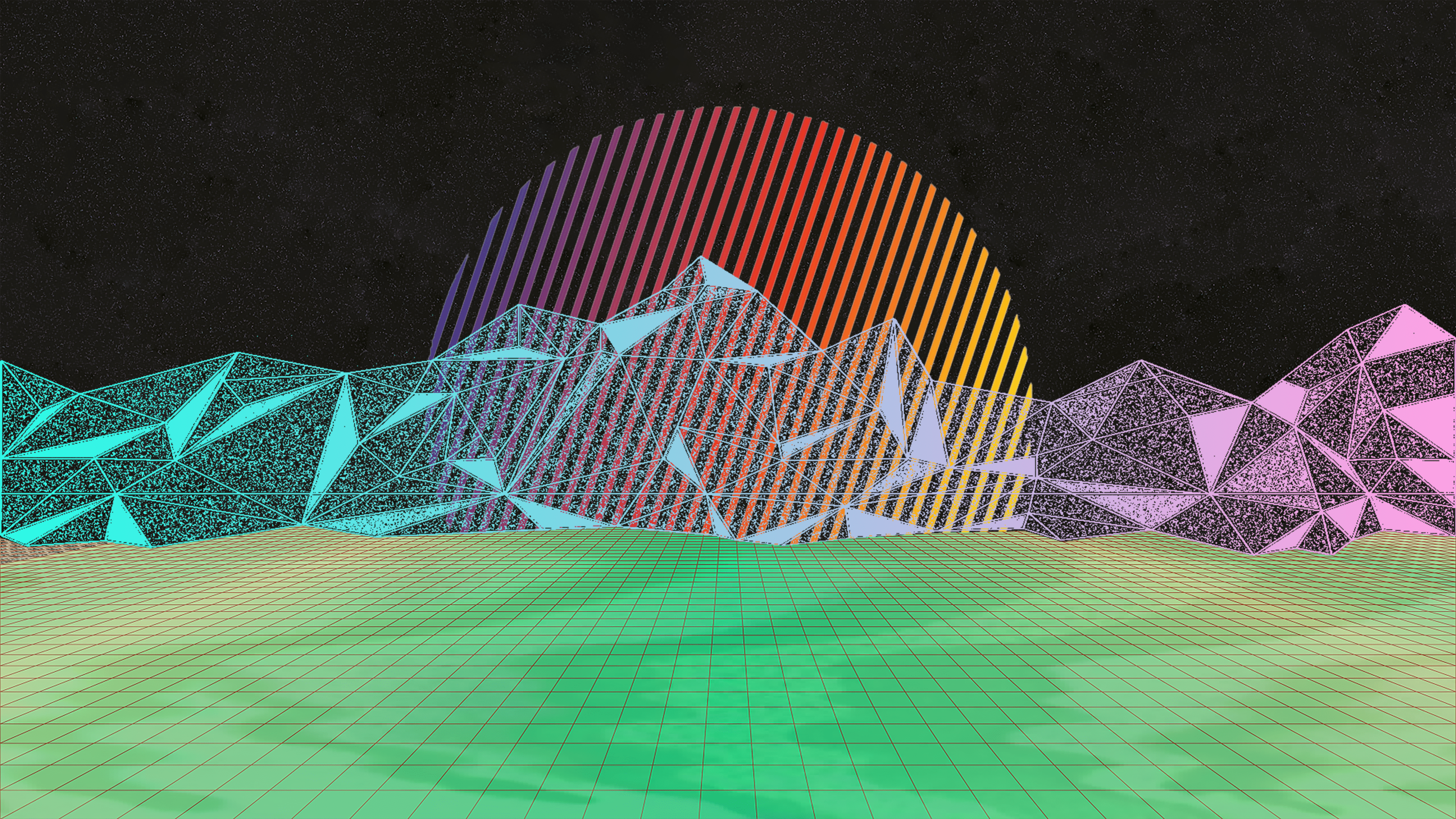 3840x2160 Vaypour (My take on the classic, Vapor Wave) 1920x1080