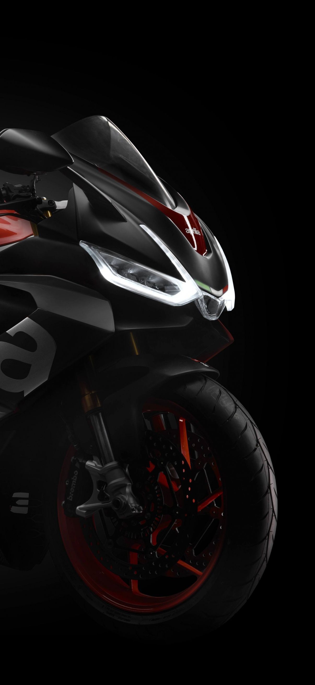 1206x2622 Aprilia RS 660 Wallpaper 4K, Black