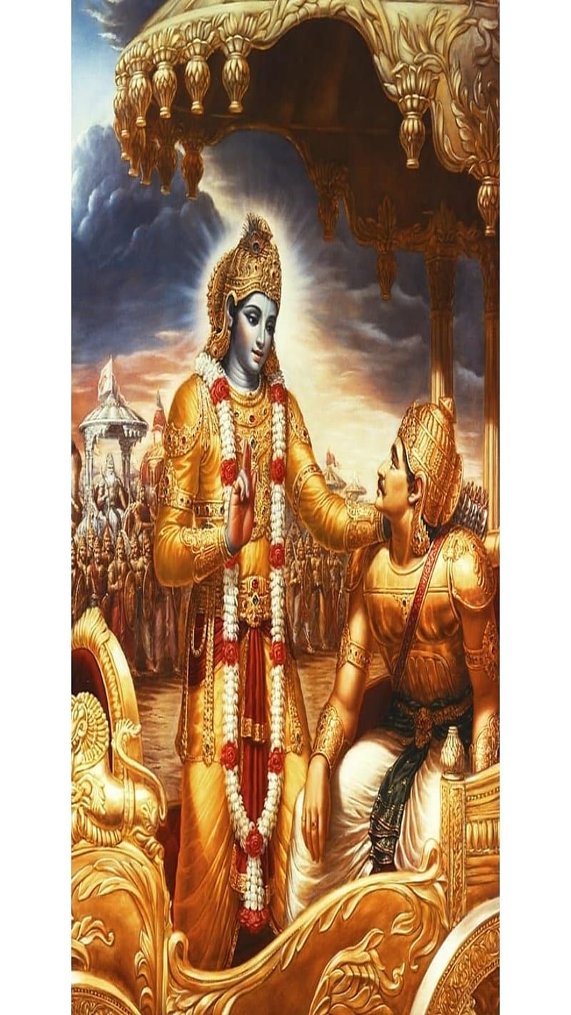 800x1422 Krishna, arjun, govind, kanhaiya, lord krishna, madhav, mahabharat, muralidhar, HD phone wallpaper