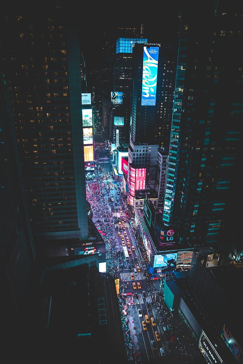 800x1200 HD busy city wallpaper