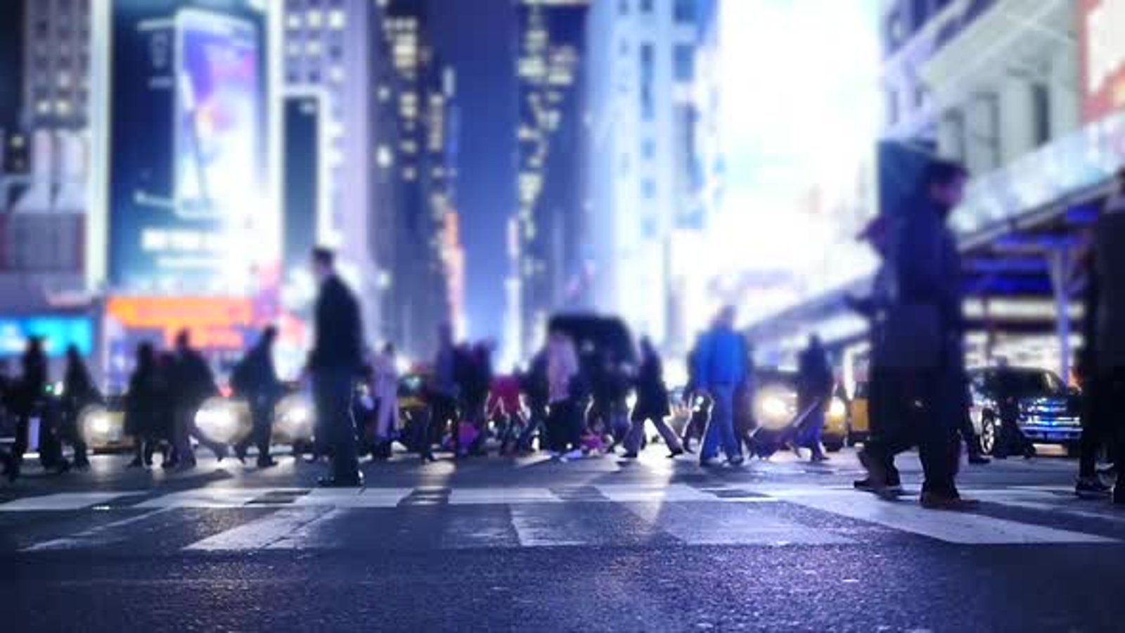 1600x900 Busy City Street at Rush Hour Traffic