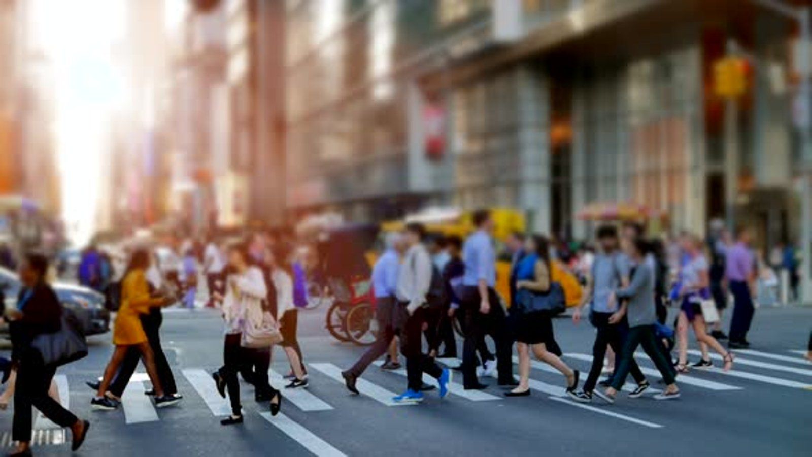 1600x900 Busy City Street at Rush Hour Traffic