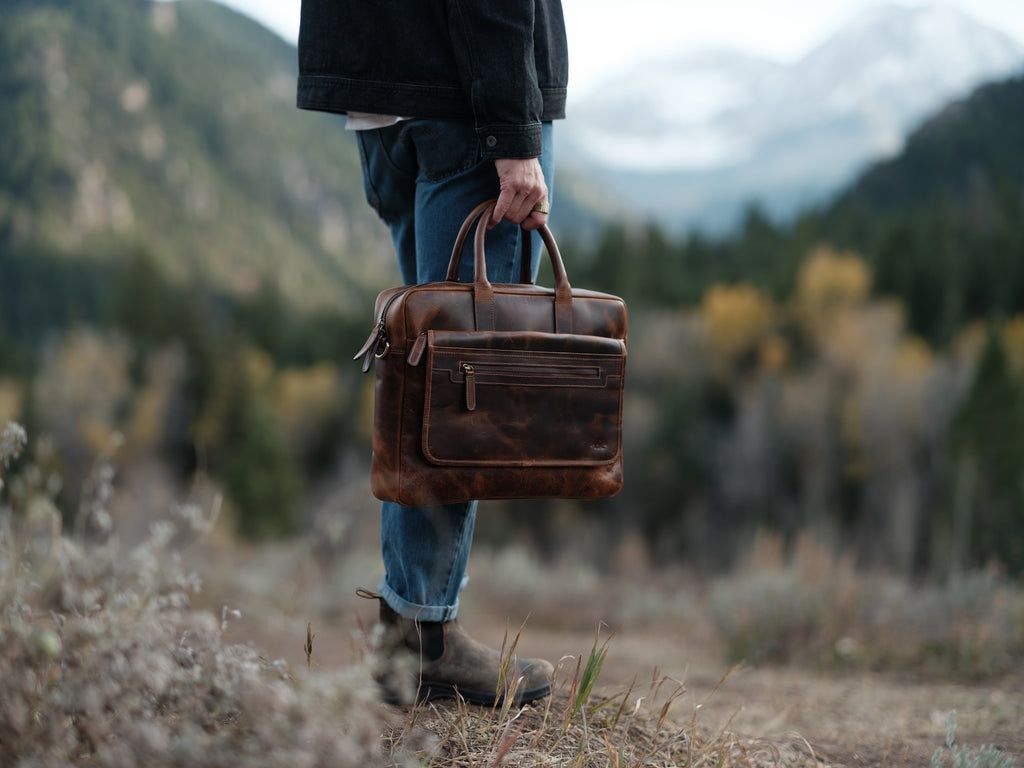 1024x768 Copilot Bag Dark Walnut. Kodiak Leather Co