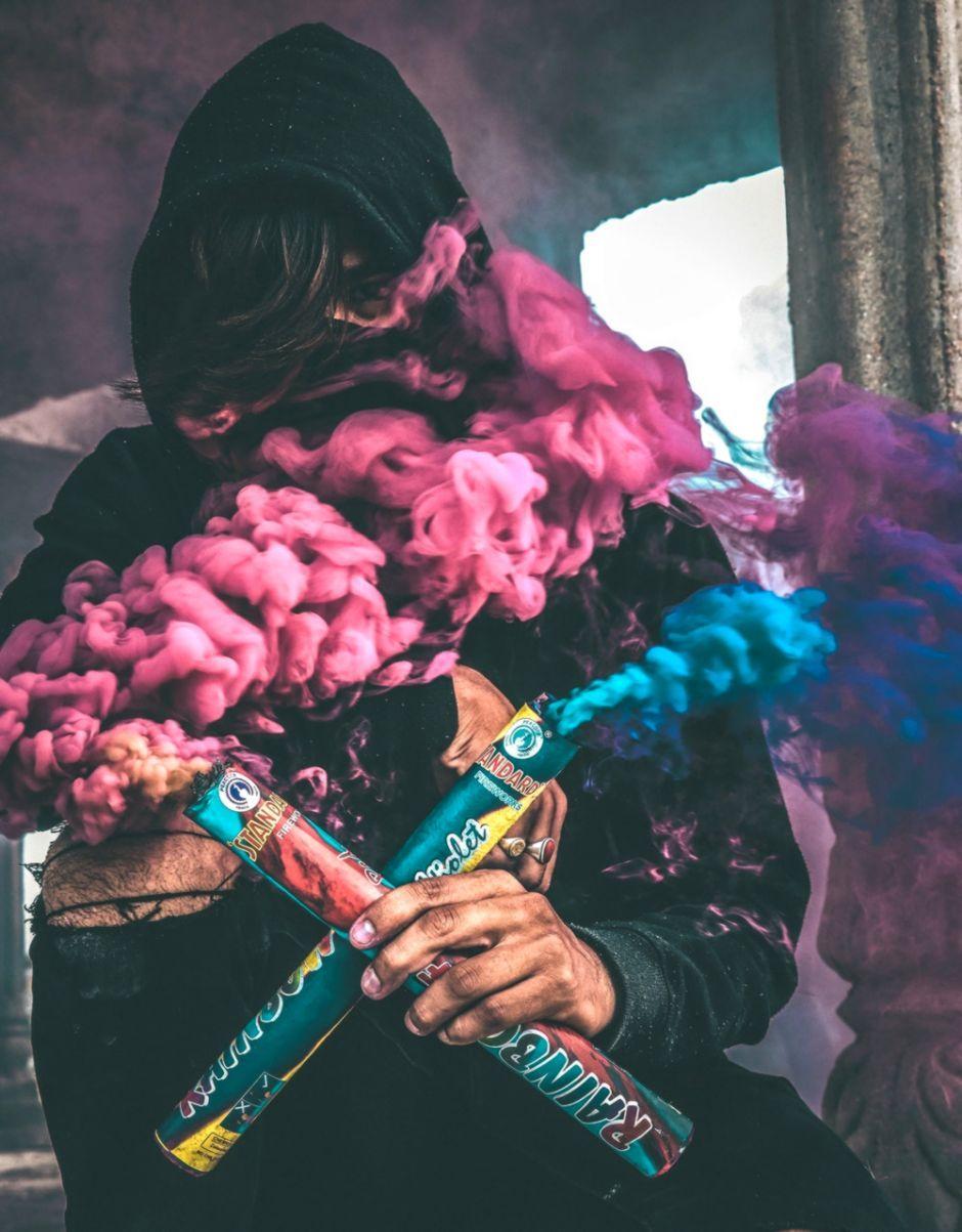 940x1203 Smoke Colorful Wallpaper