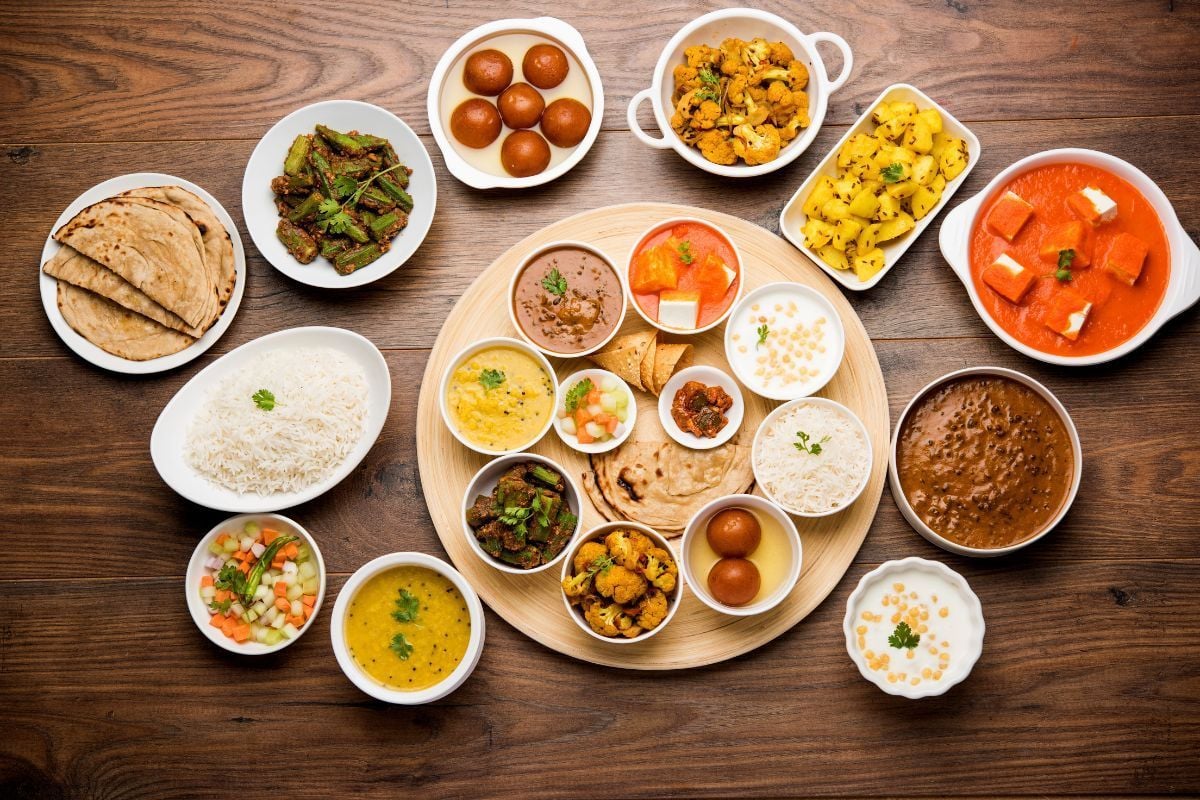 1200x800 Indian Food Platter Wallpaper for Wall