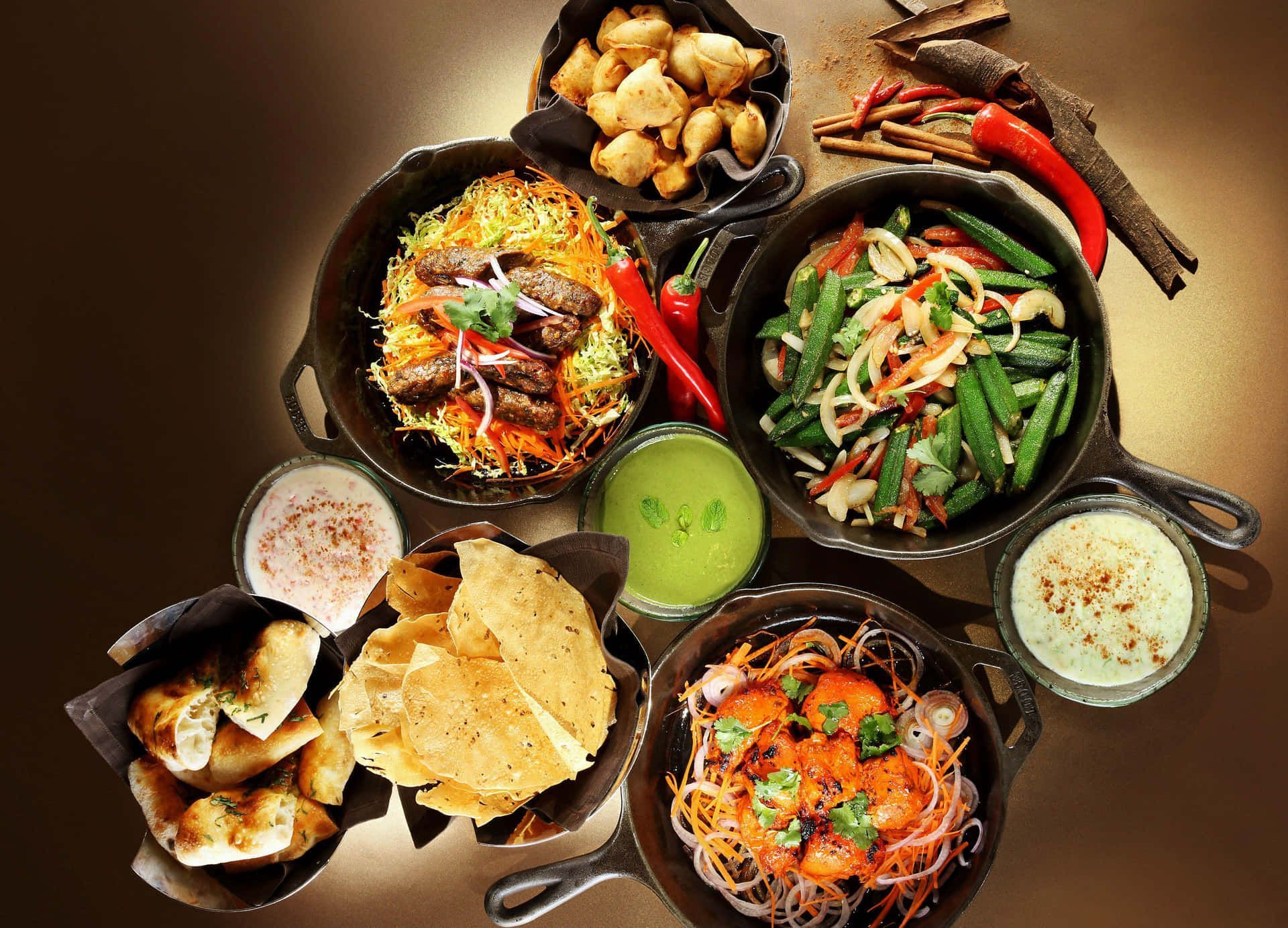 1920x1383 Download free Indian Food In Black Pans