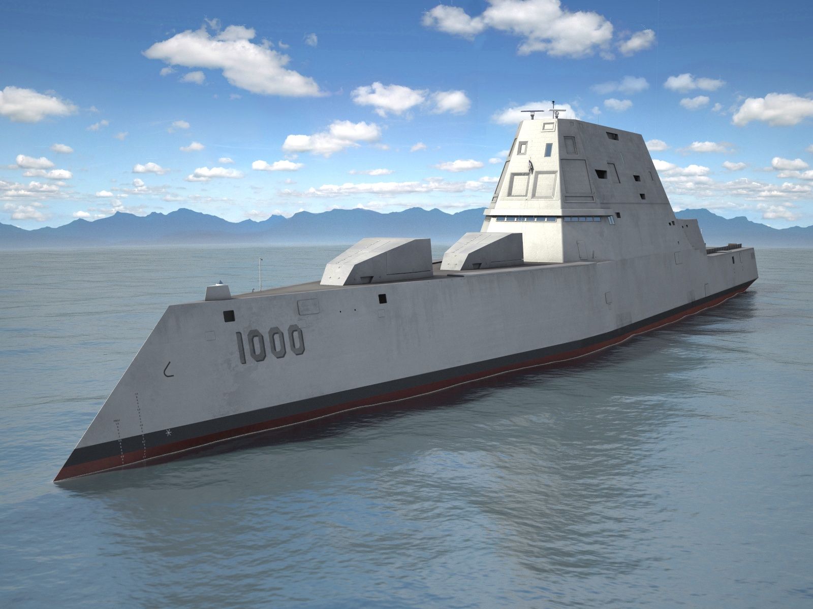 1600x1200 USS Zumwalt DDG 1000 Modelo 3D $149