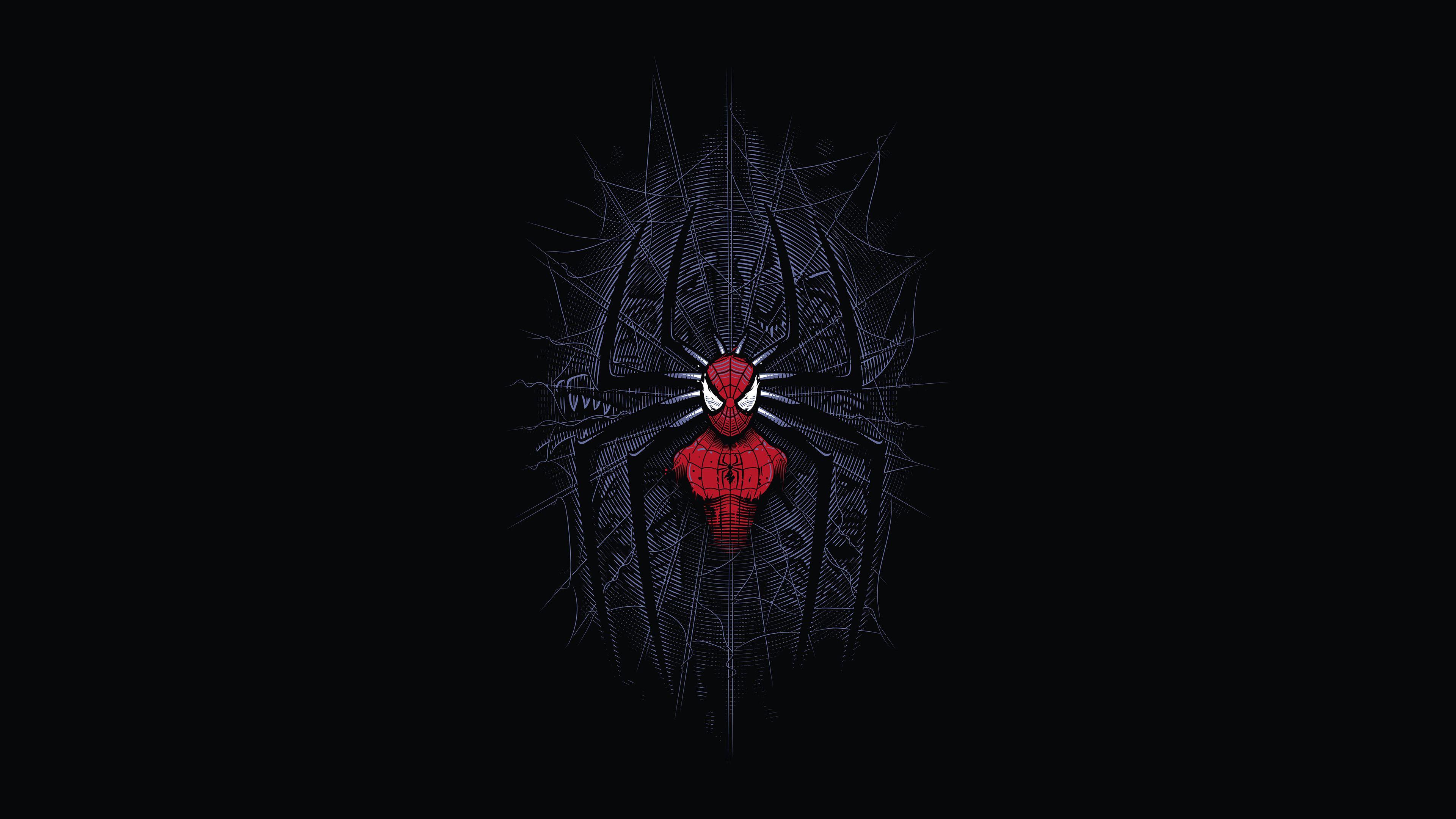 3840x2160 Spiderman Minimalist Digital Art 4k, HD Superheroes, 4k
