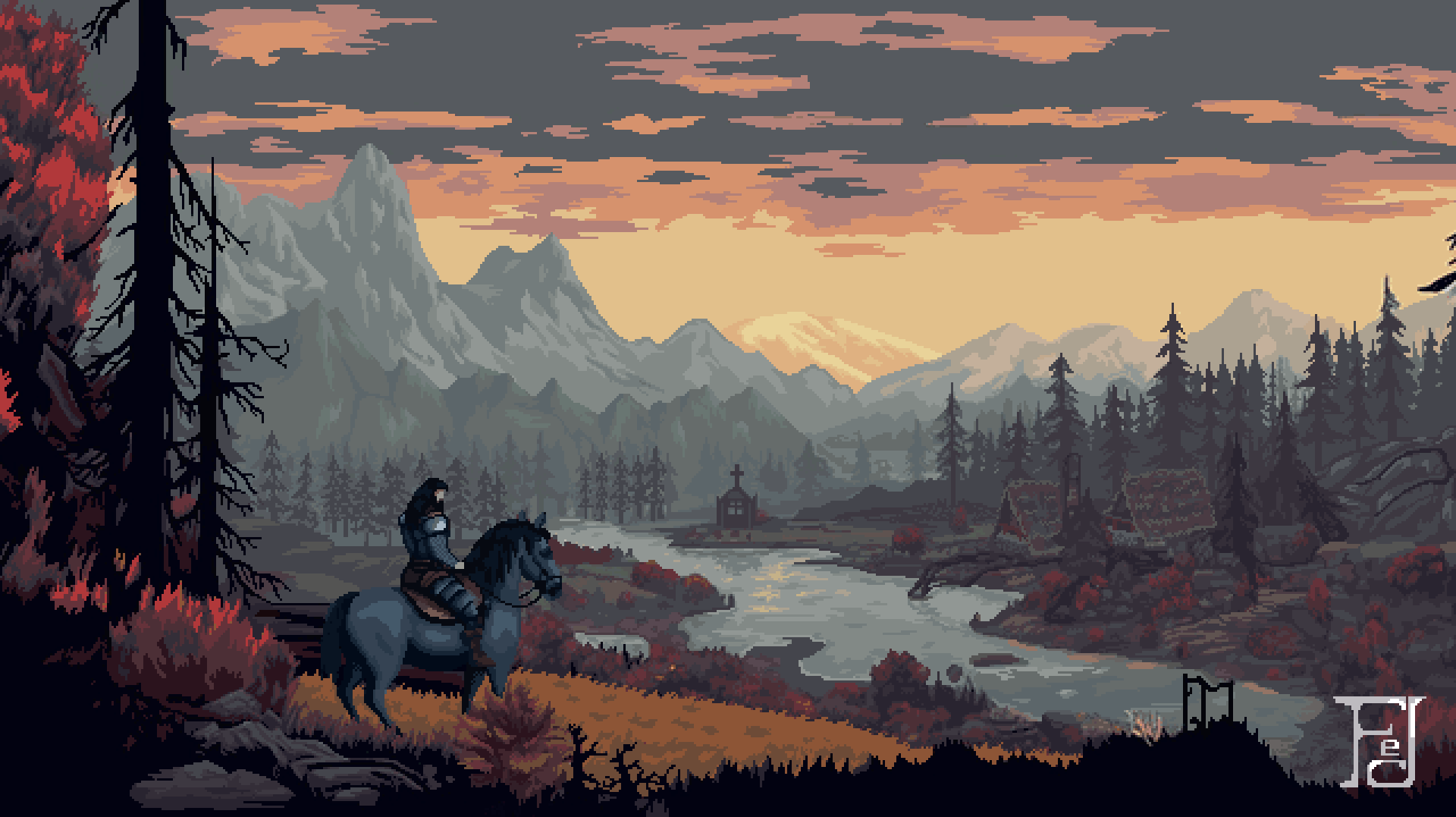 1920x1077 Animated Pixel Art Background Design