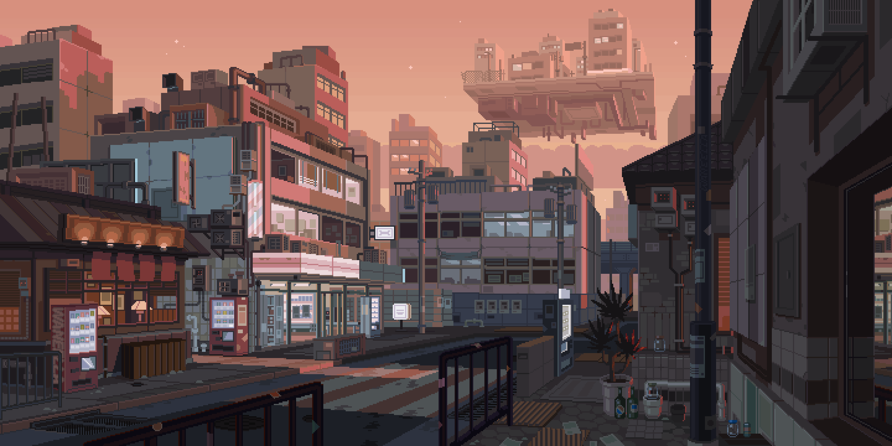 2880x1440 Pixel Art Wallpaper