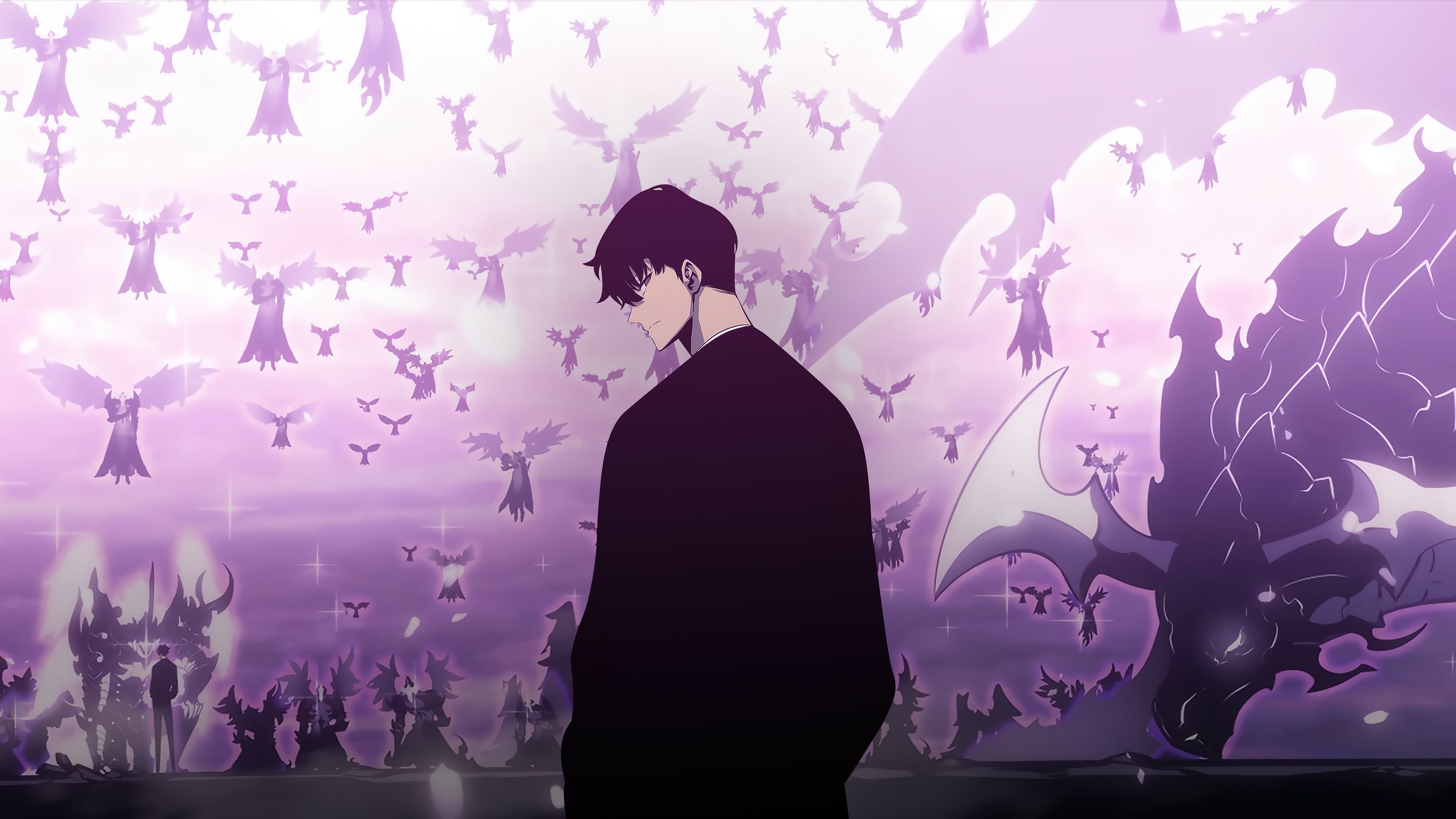 3840x2160 Sung Jinwoo Solo Leveling Shadow Army