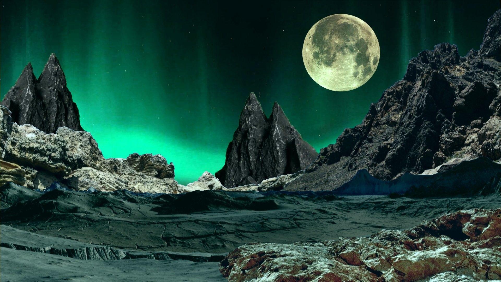 1920x1080 Night Stars Moon