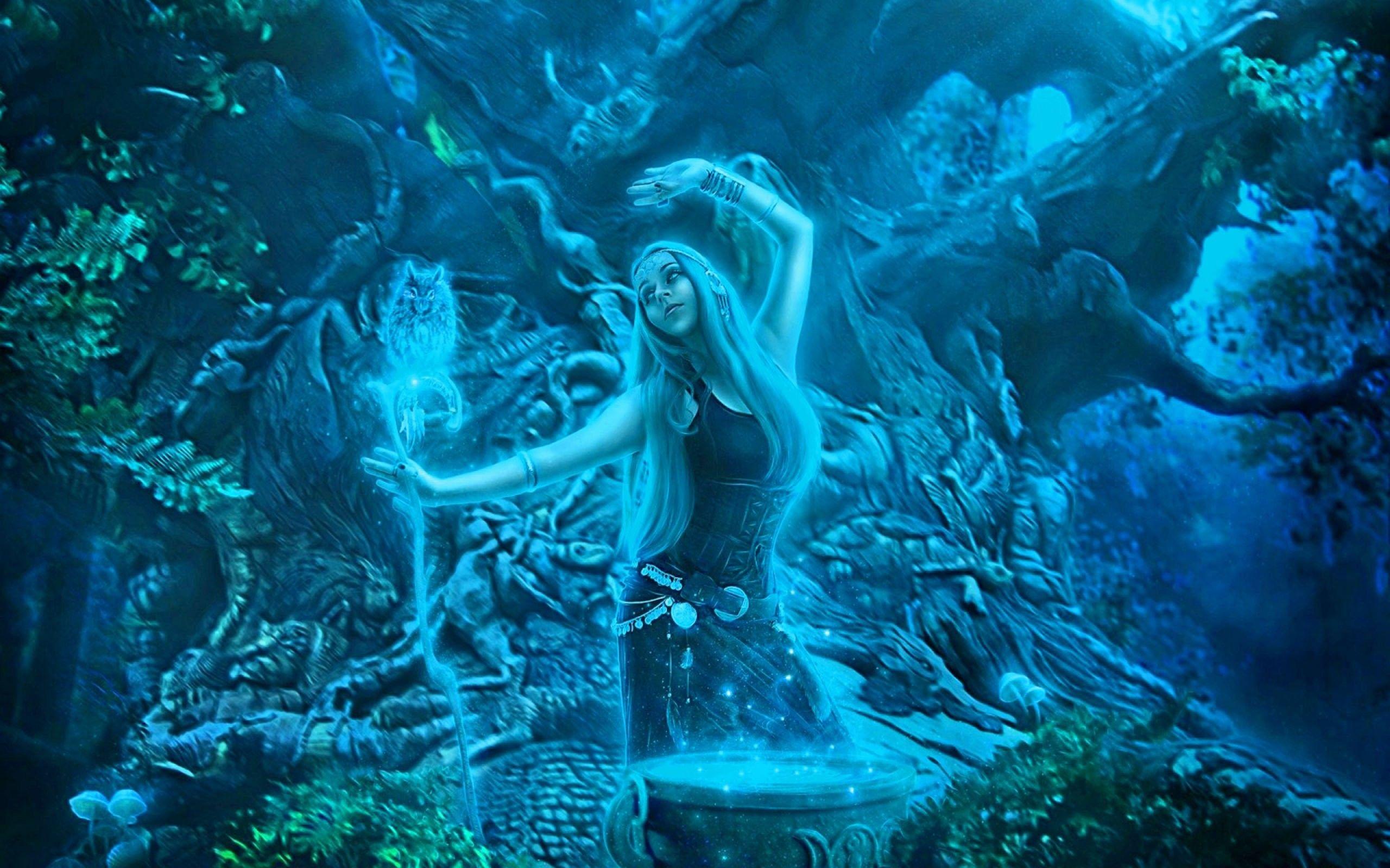 2560x1600 Blue Mage Wallpaper