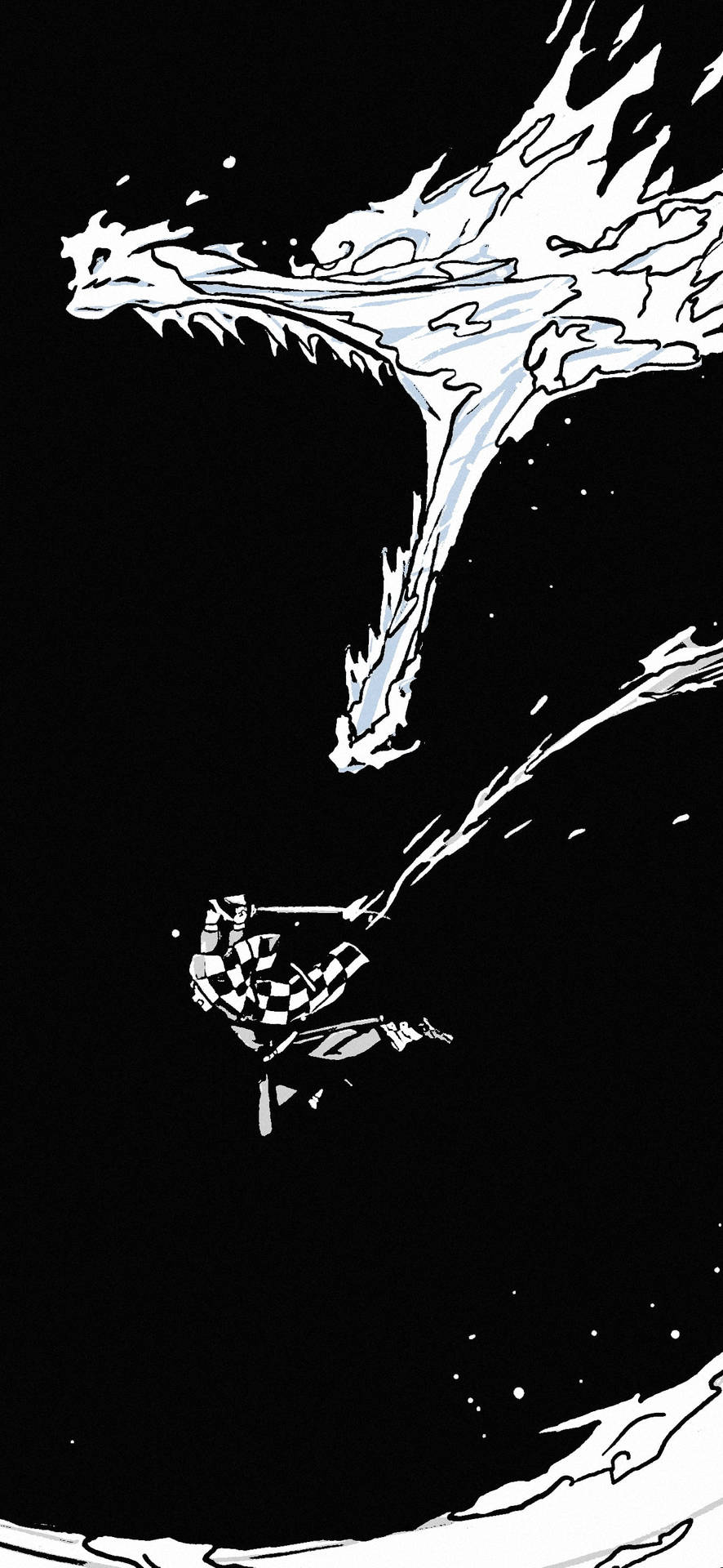 886x1920 Tanjiro Demon Slayer Anime Black