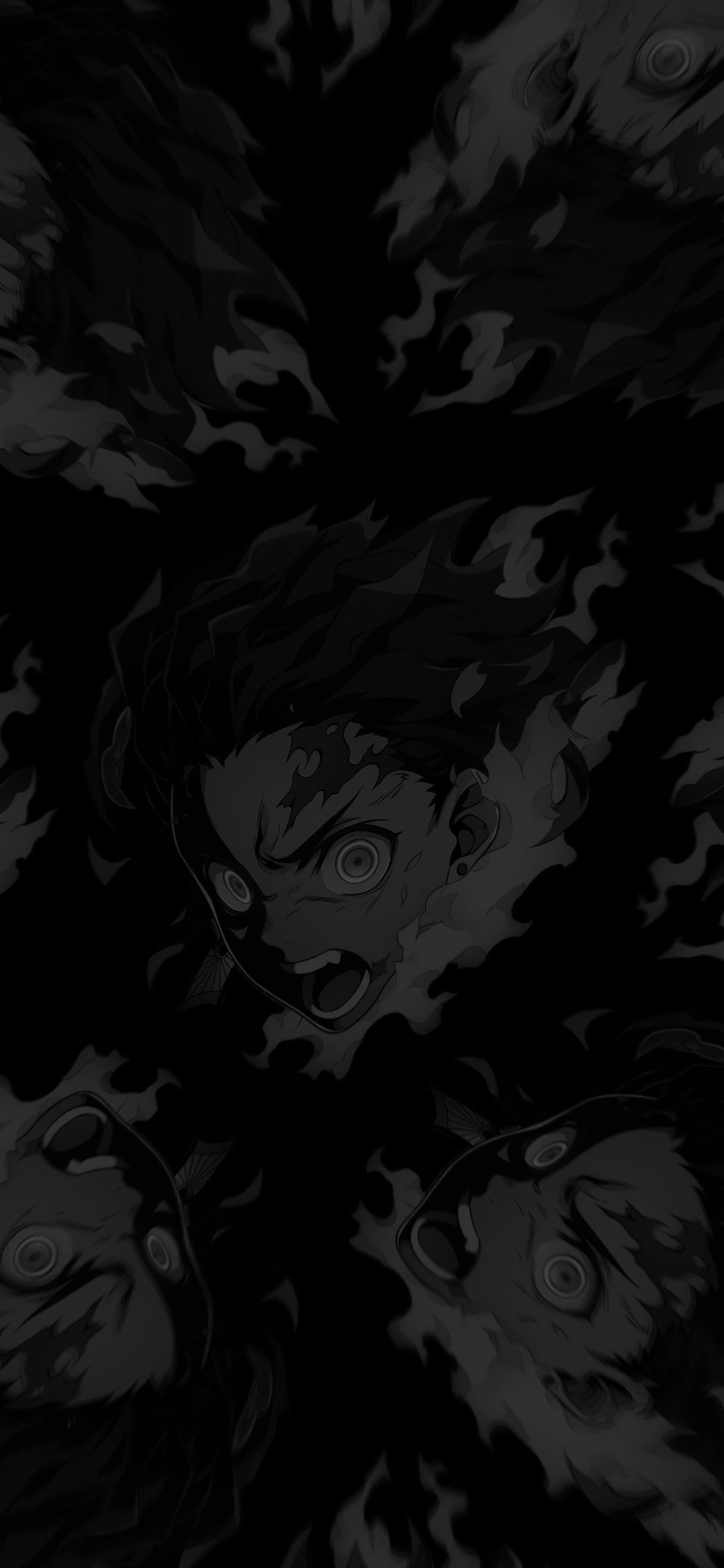 1183x2560 Tanjiro Kamado Flame Wallpaper