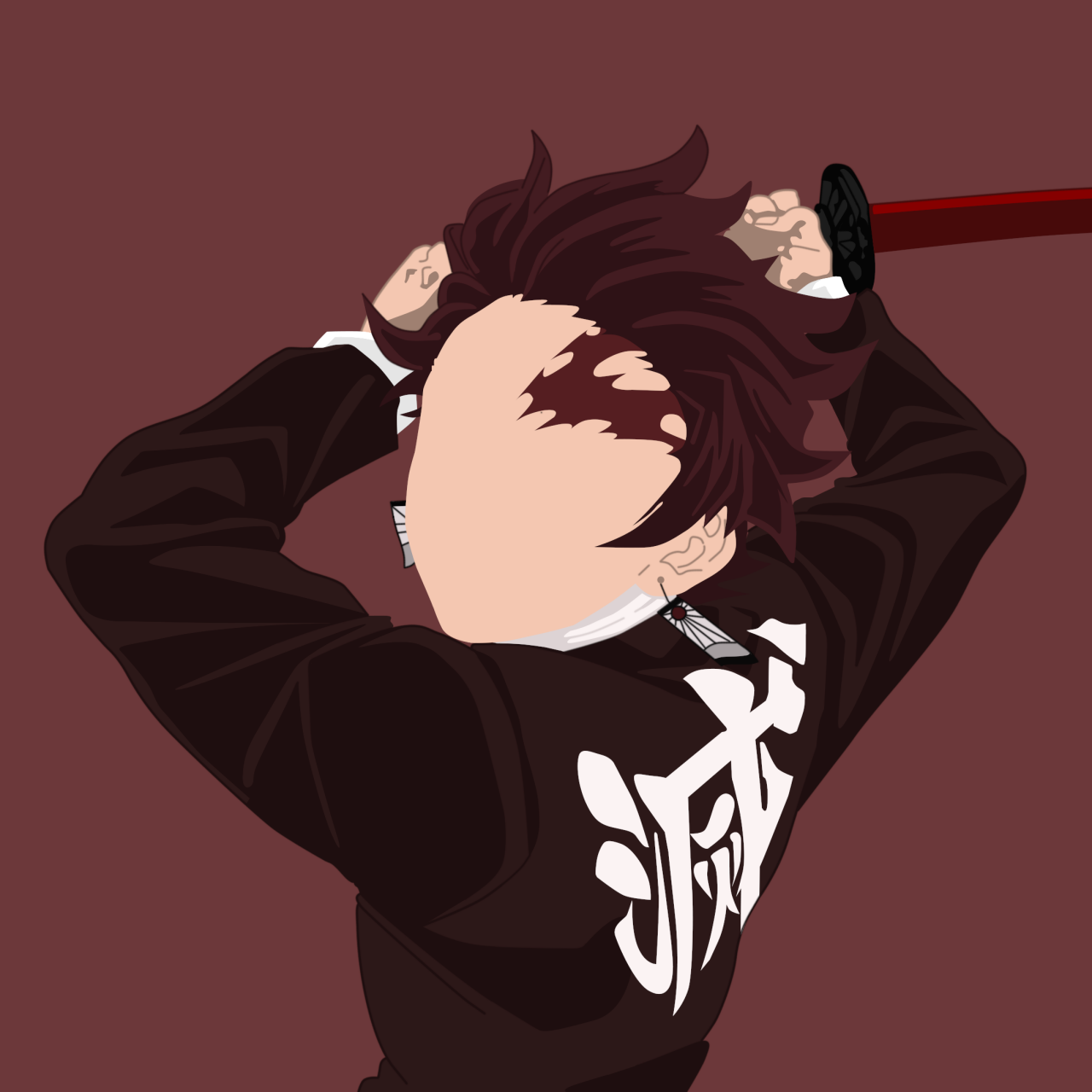1280x1280 Tanjiro Kamado Wallpaper 4K, Faceless