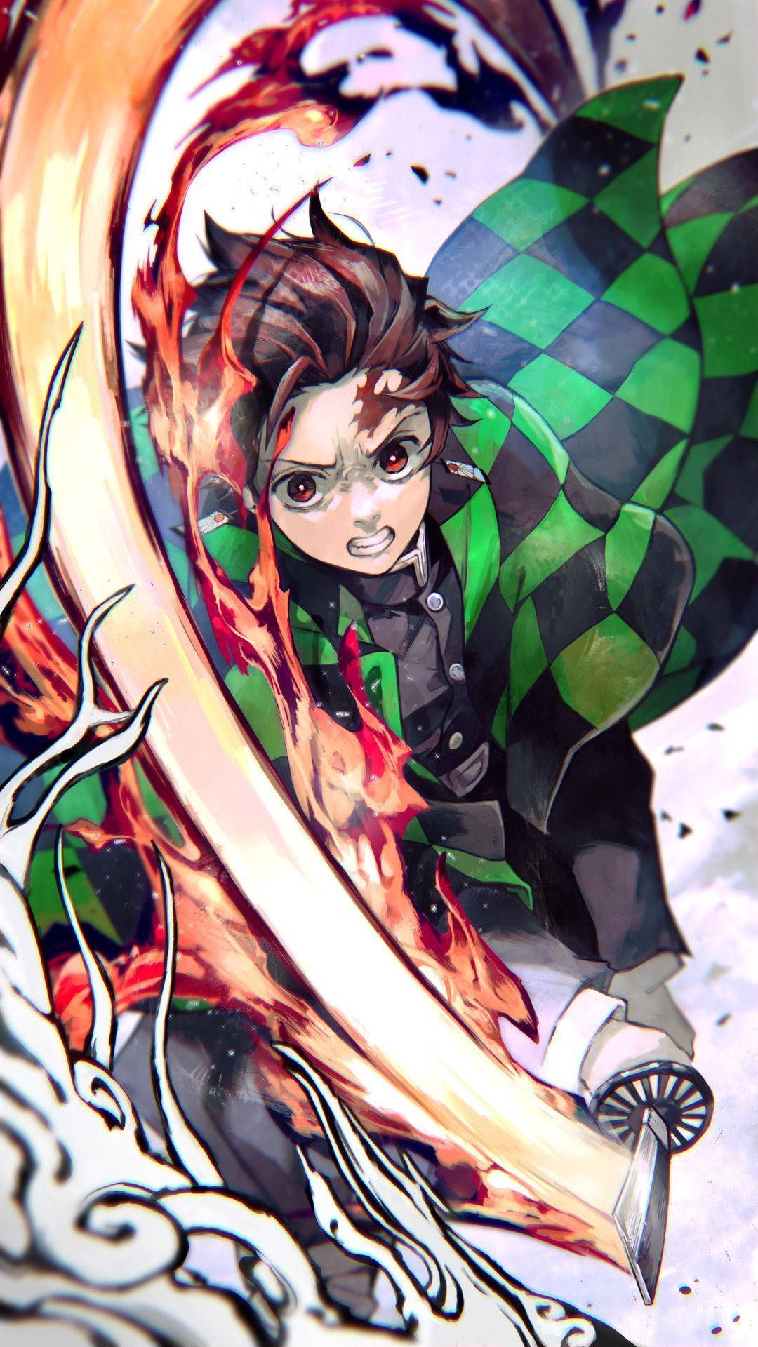 1080x1920 Tanjiro Kamado With Dark Green Cape