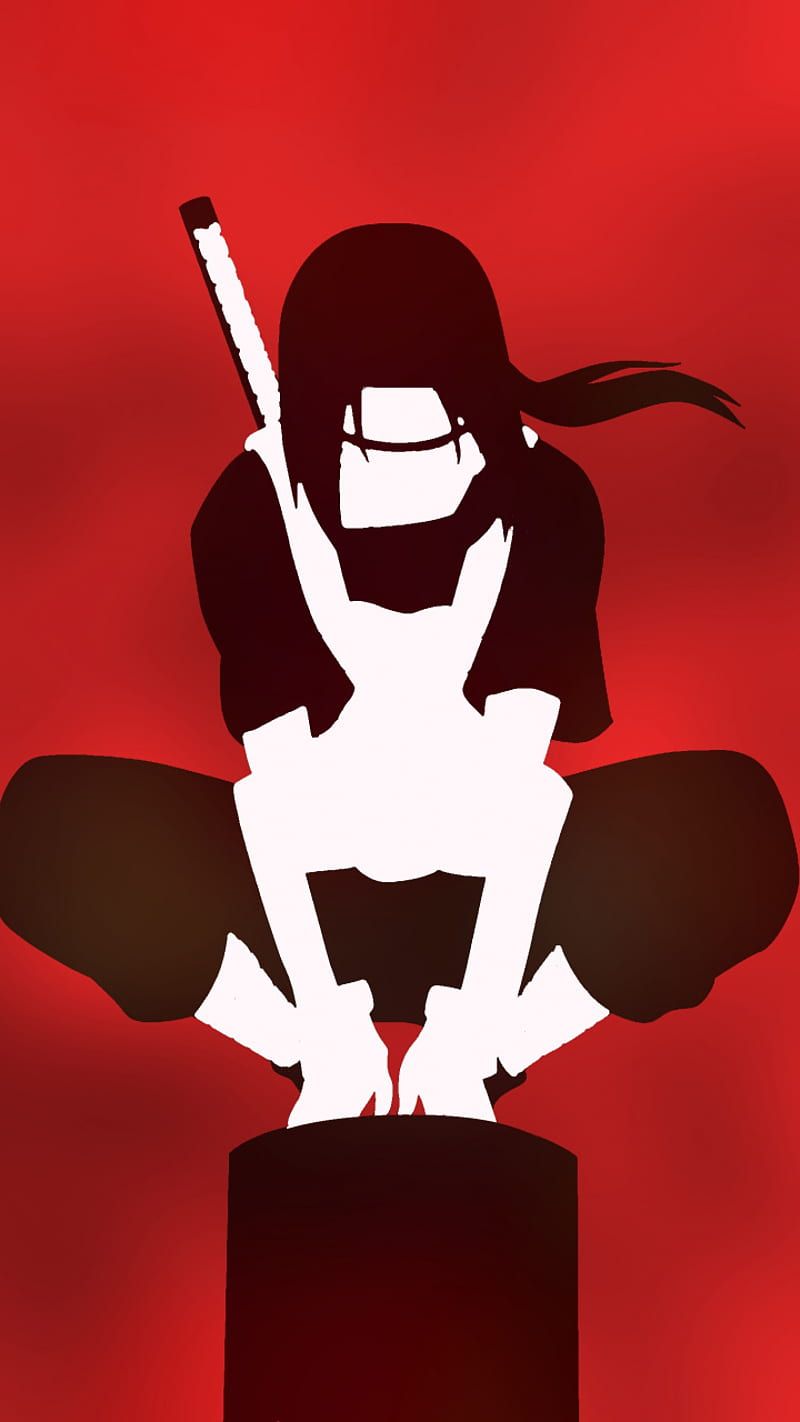 800x1422 Itachi, coolest guy, killer, leaf, outline, red, the best, HD phone wallpaper
