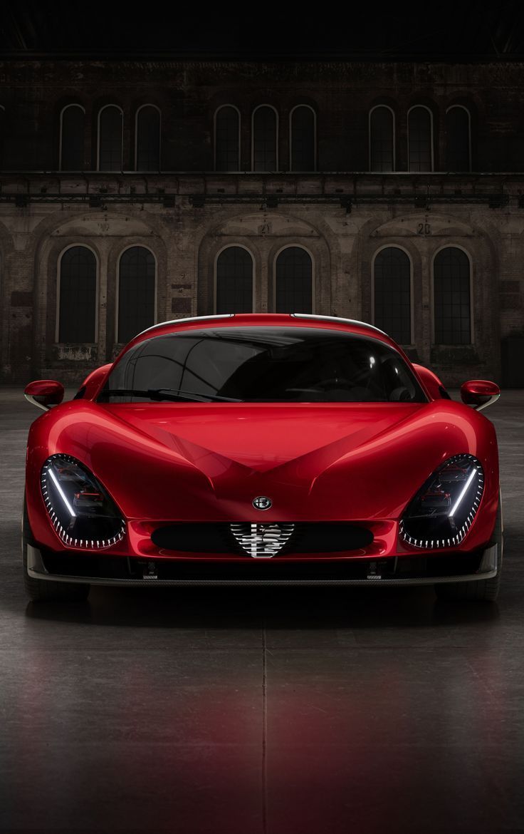 736x1170 Alfa Romeo 33 Stradale, red car