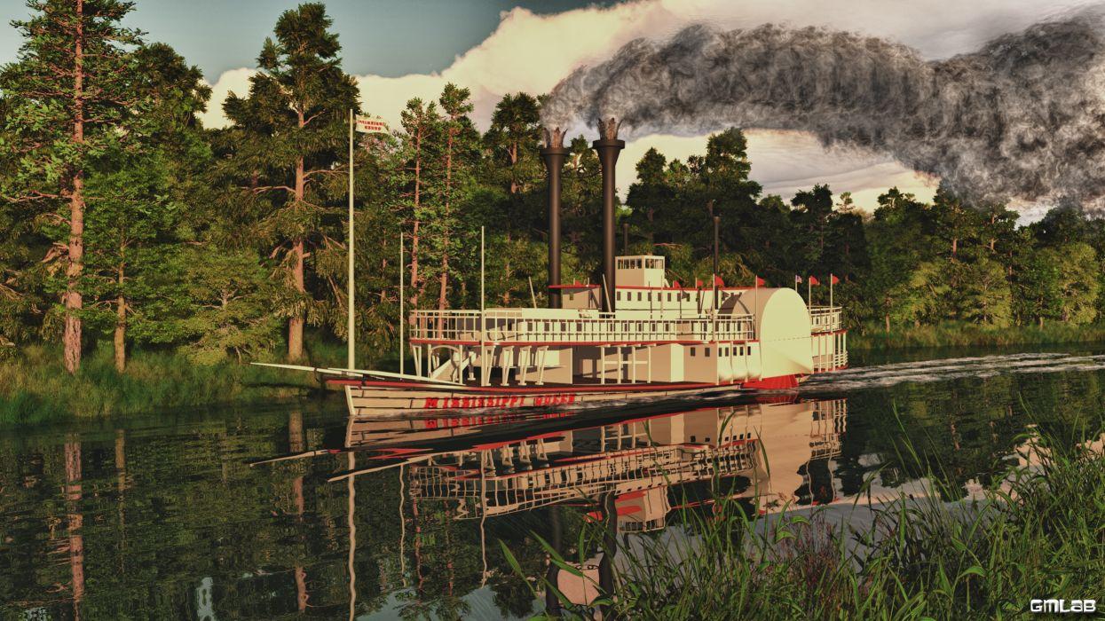 1245x700 The Mississippi Queen wallpaper .