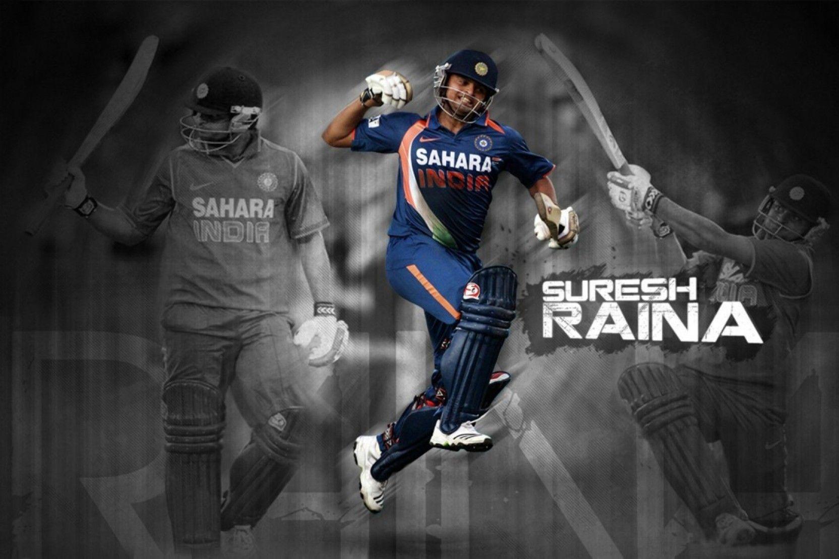 1664x1109 AnanyaDesigns Wall Poster Cricketer Suresh Raina Paper Print