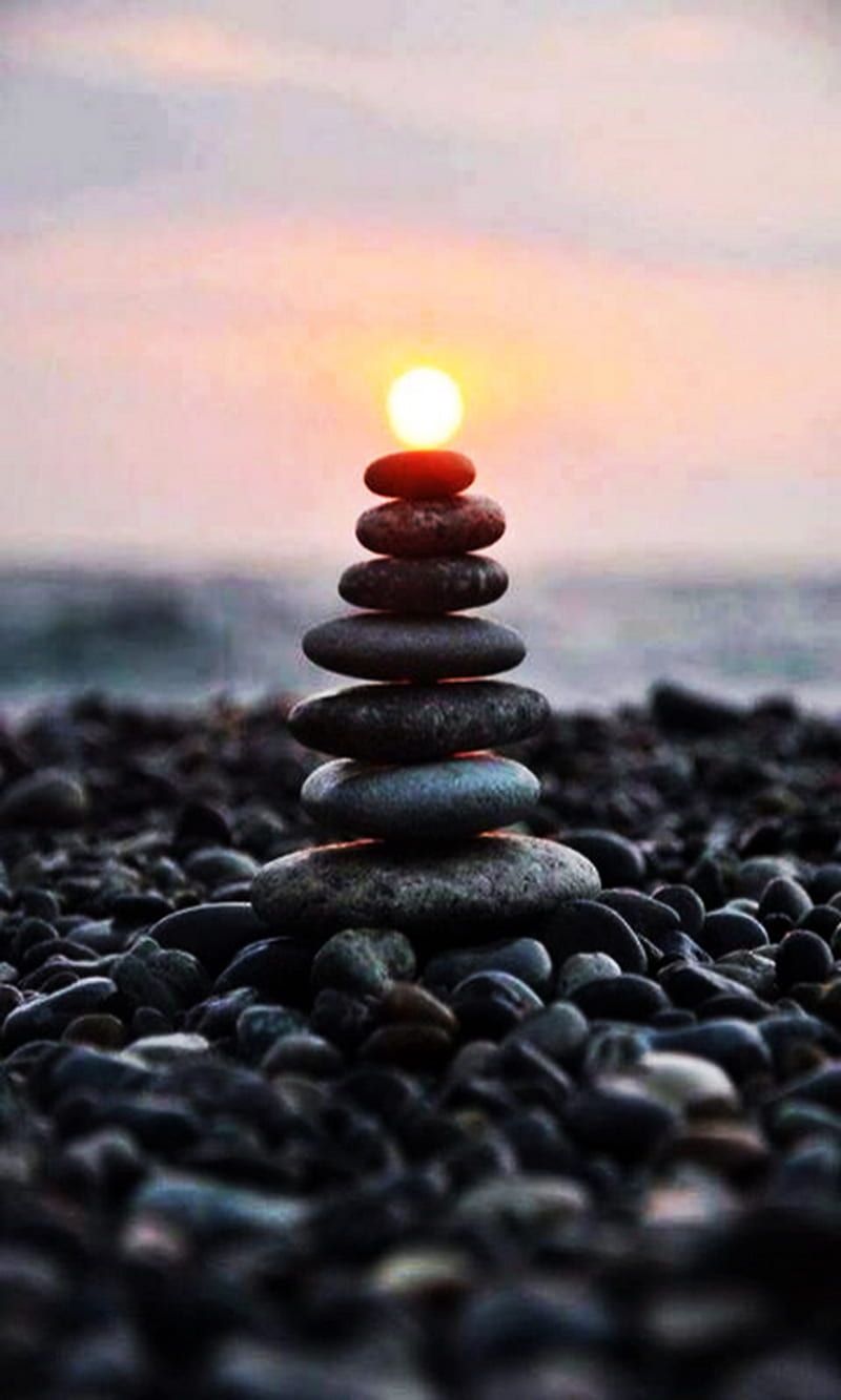 800x1333 Zen stone, beach, sea, sun, HD phone wallpaper