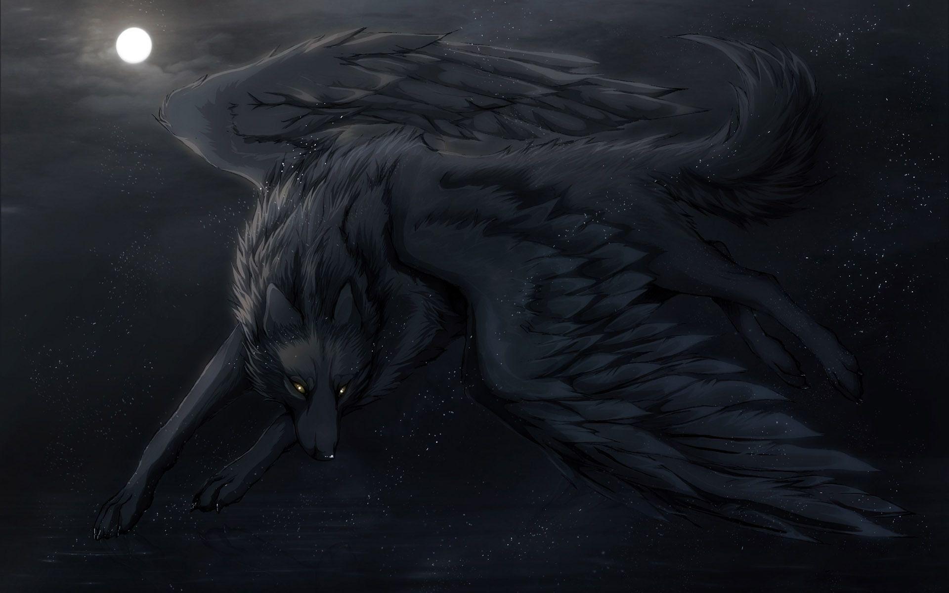 Wolf With Wings  Easy Wolf With Wings HD Png Download  vhv