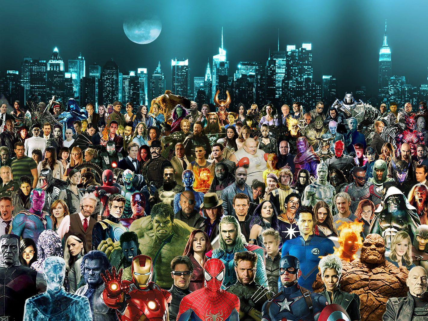 1422x1067 Free download 157 Marvel Characters in one Wallpaper