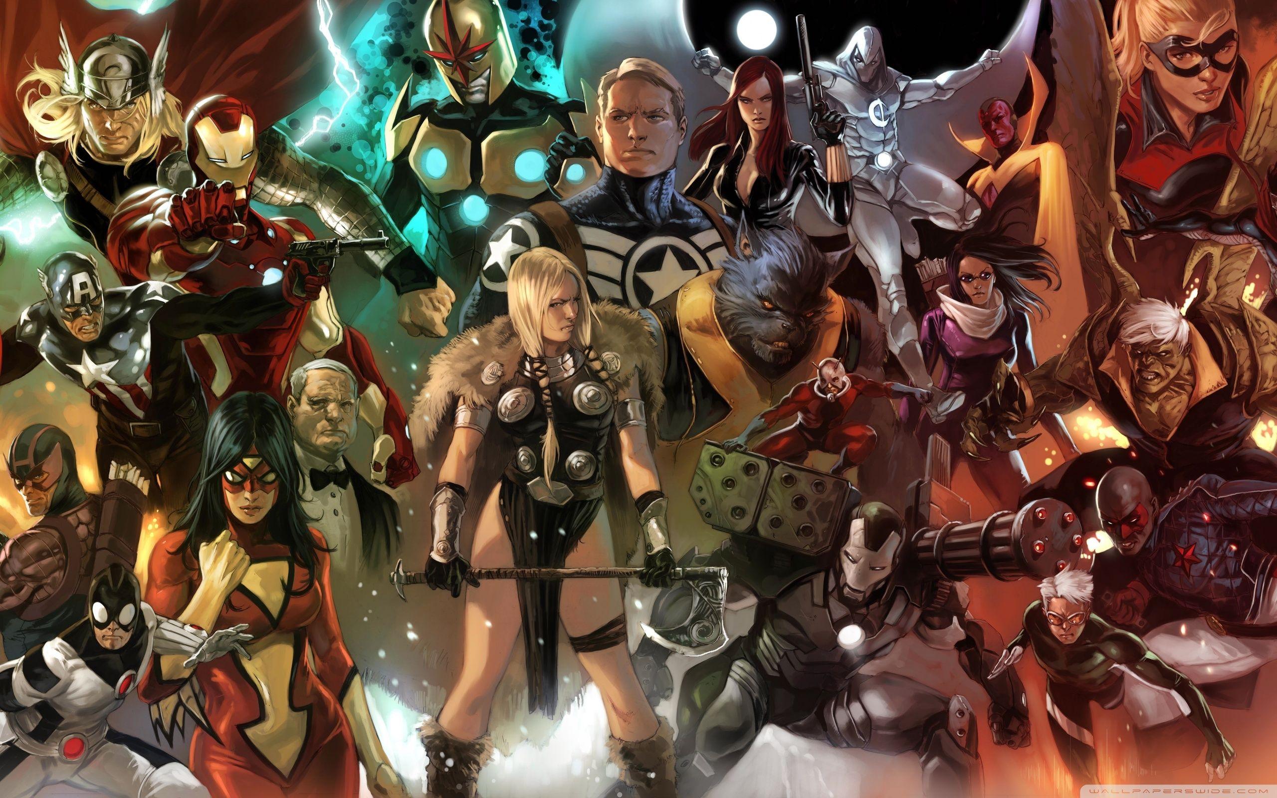 2560x1600 Marvel Superheroes Wallpaper HD